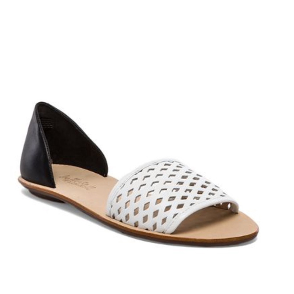 Loeffler Randall Sawyer D'Orsay Perforated Leather Flat Size 11 Vacation Casual